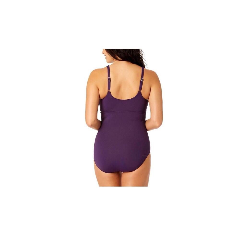 Lands' End Women's  One Piece Swimsuit, Dark Purple, Size.L.  BM - Picture 2 of 2
